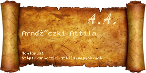 Arnóczki Attila névjegykártya