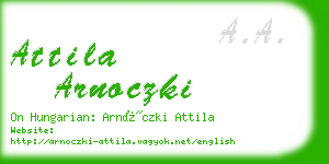 attila arnoczki business card